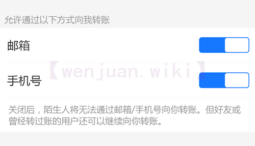 支付宝账号邮箱和手机号同时打开允许转账